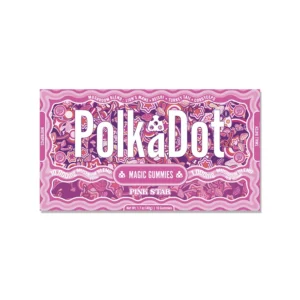 PolkaPuff Pink Star Gummies – Juicy Berry & Tropical Flavors