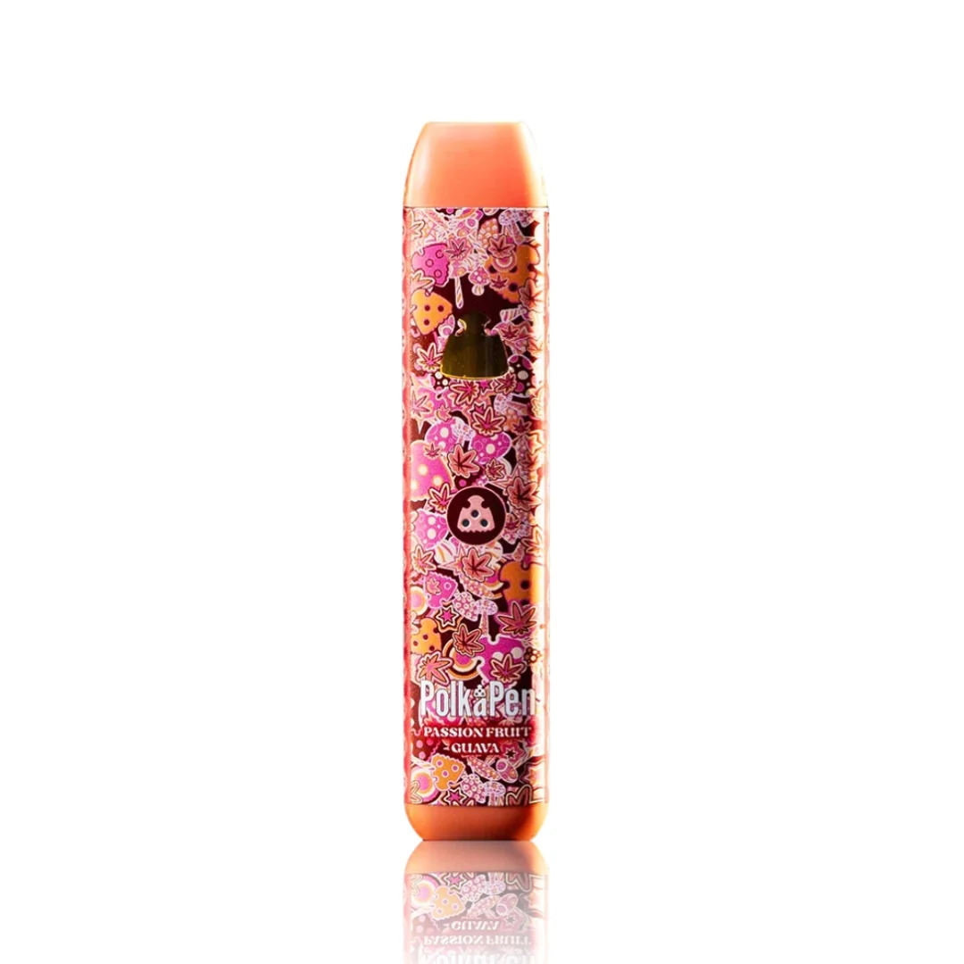 polka dot disposable vape Passionfruit Guava | Hybrid pouchdaddy Colours:Damascus Pink HQD Cuvie Plus 2.0