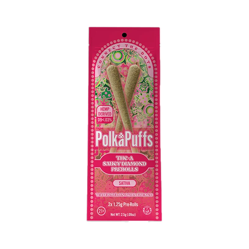 PolkaPuff Watermelon Agua Fresca | Sativa | 1.25G THC-A Pre-Rolls